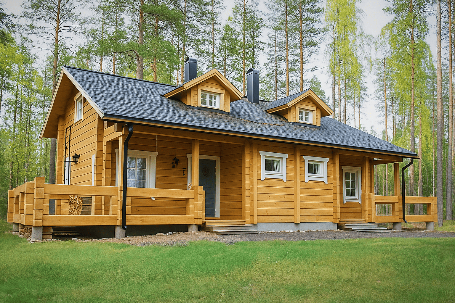 Maison en bois 2 appartements