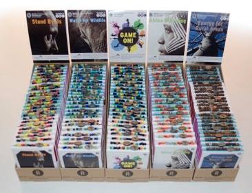 The entire Jafuta Foundation range of Relate bracelets as displayed in-store