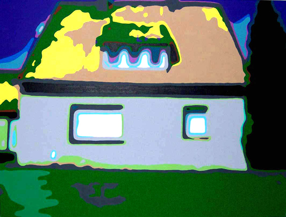 Eigenheim 1, 2004, Acryl auf Leinwand, 90x130 cm