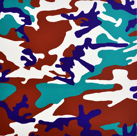 "Camouflage 2", 2018, 40x40 cm, Acryl auf Leinwand