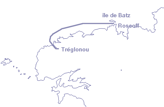 Tréglonou est une petite commune située sur la rive sud de l’aber Benoit, Son littoral est limité à une partie de l’aber, elle avait cependant des pêcheurs  qui armaient quelques sloups