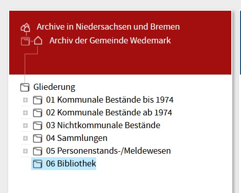 Das Archiv der Gemeinde Wedemark