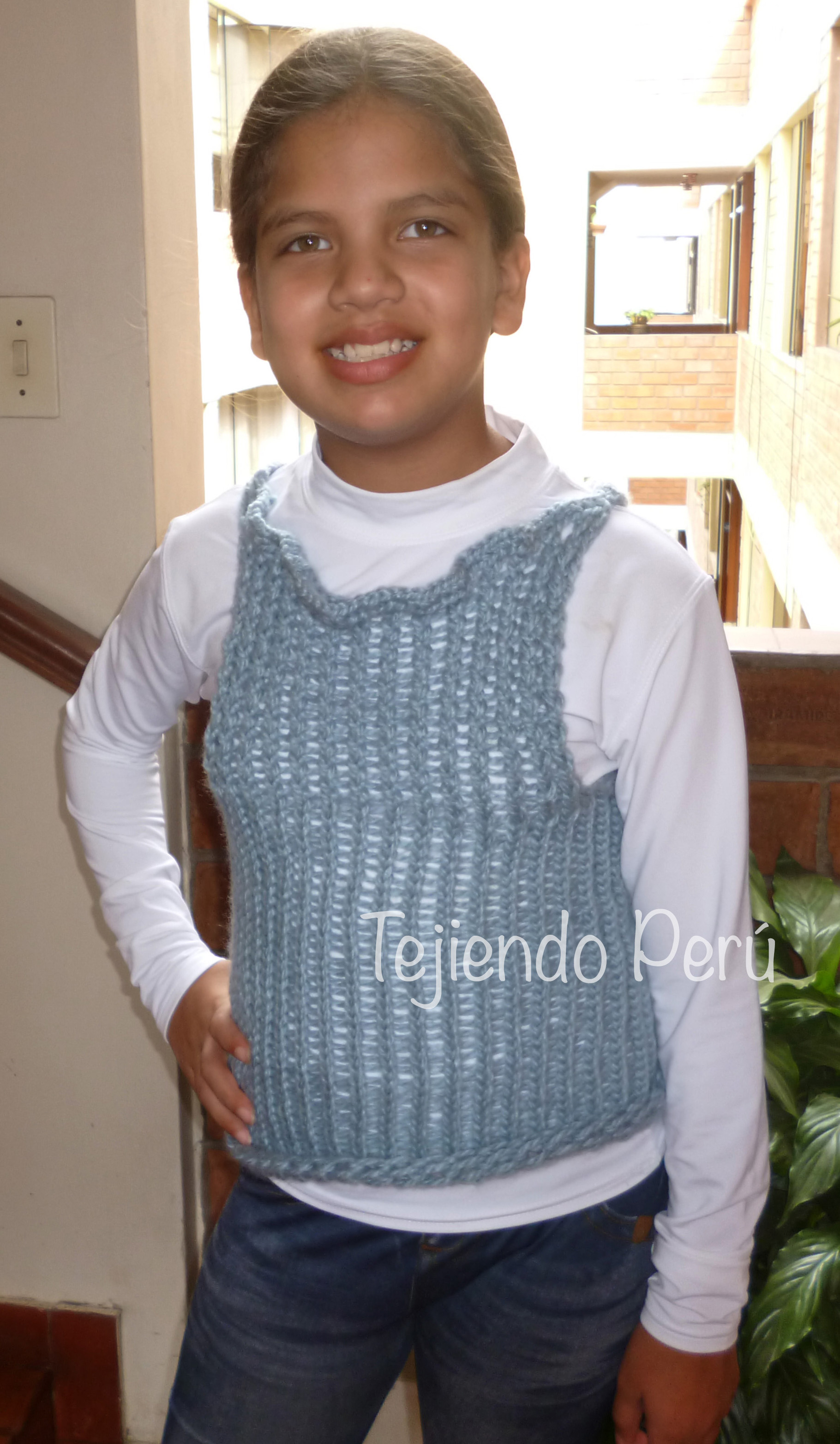 Pullover o chaleco en telar redondo - Tejiendo Perú