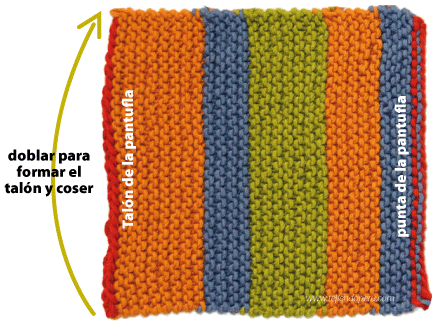 Pantuflas tejidas a dos agujas para niños shop