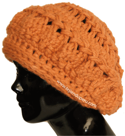 Boina de tres tiras - Tejiendo Perú