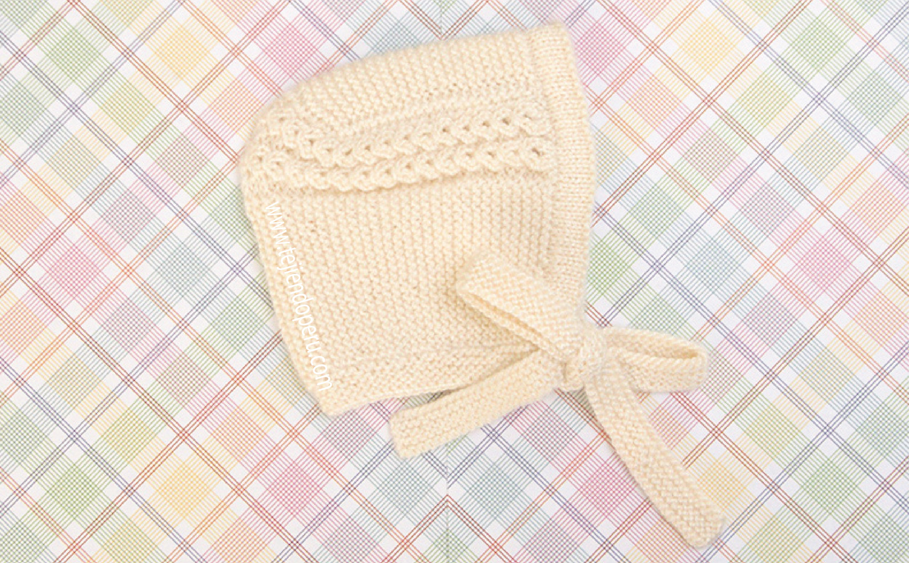 Gorro para bebé recien nacido dos agujas hot sale