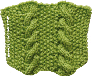 Galería de puntos 8: trenzas o cables reversibles 