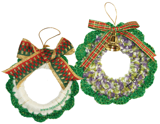 Corona de Navidad a crochet - Tejiendo Perú