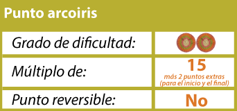 Punto arcoiris para tejer en dos agujas o palitos