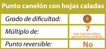 Como tejer el punto canelon con hojas caladas en dos agujas o palitos