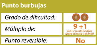 tutorial: punto burbujas tejido en dos agujas o palitos