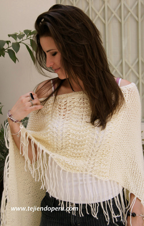Poncho irregular - Tejiendo Perú