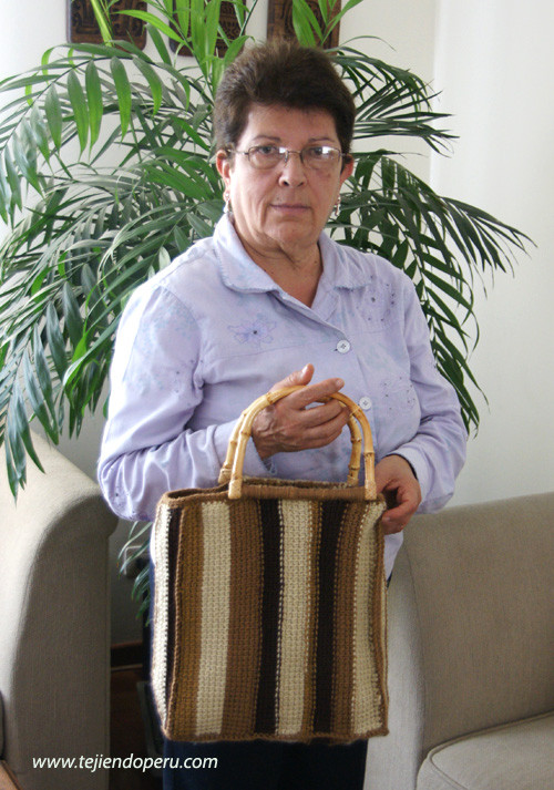 Cartera cuadrada - Tejiendo Perú