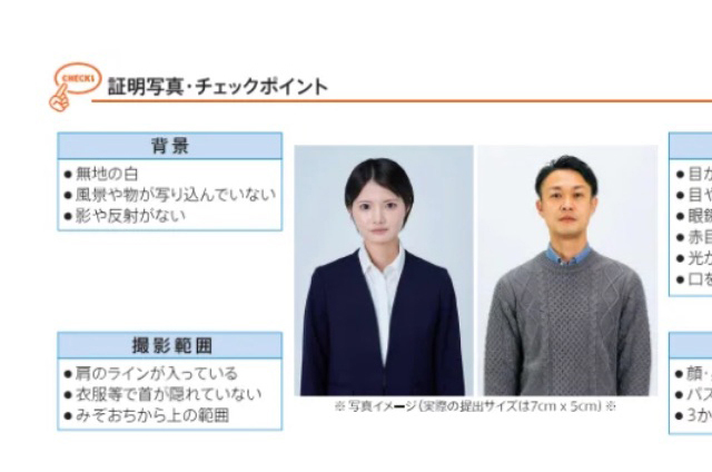 5×７写真提出について