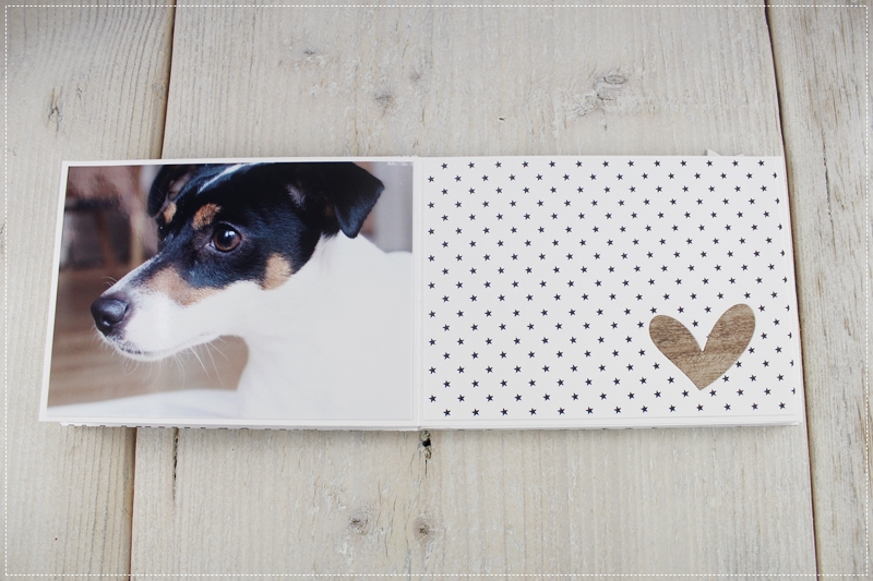 Minialbum, Album mit Hund, Geschenk, Fotoalbum, schwarz-weiß-craft, Mini