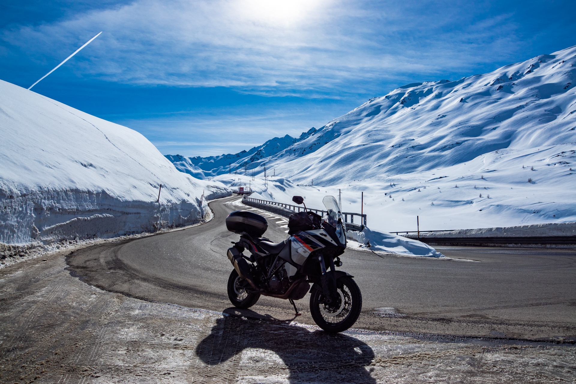 Mototurismo invernale a Livigno