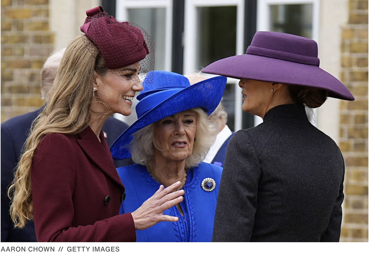 Melania Trump’s UK Hats: low brims, high drama