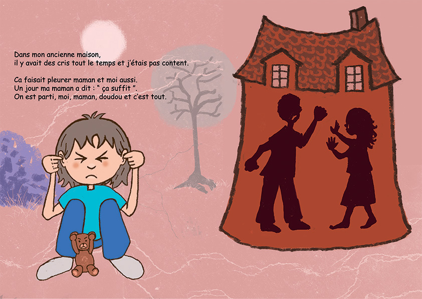 illustrations livret accueil enfants  violences conjugales CHRS