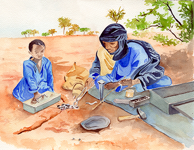 Carnet de voyage Niger forgerons touareg