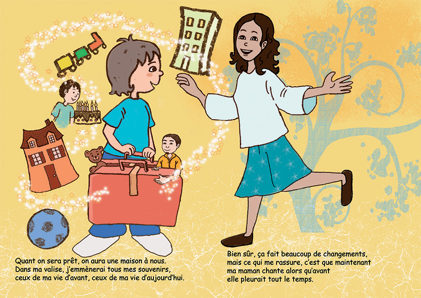 illustrations livret accueil enfants  violences conjugales CHRS