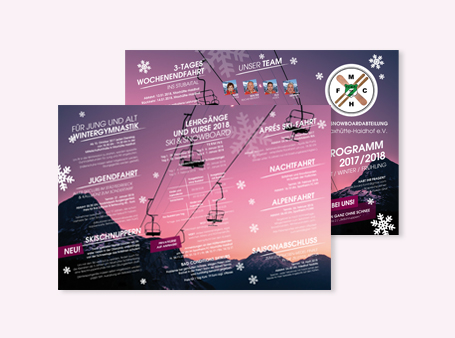 Gestaltung / Programmflyer / Skiclub FC Maxhütte-Haidhof