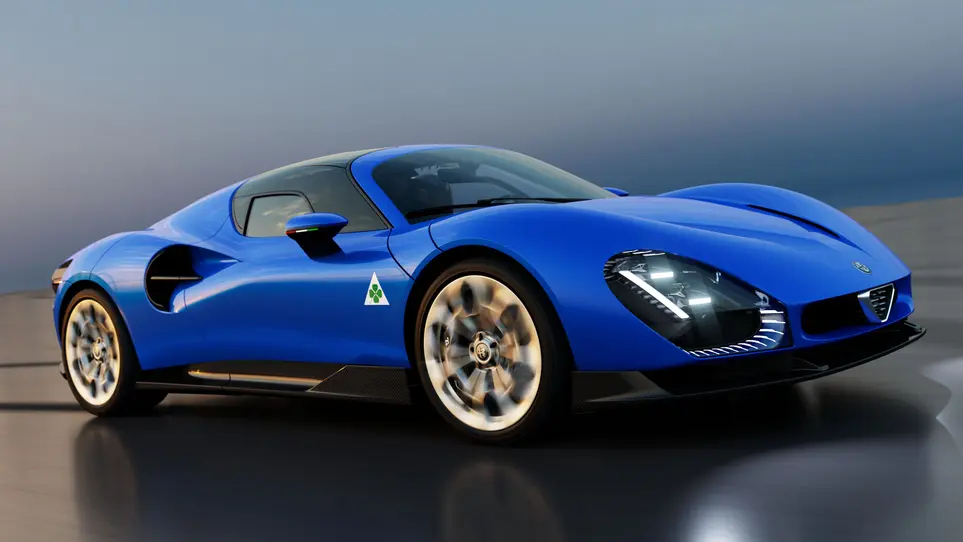 Alfa Romeo 33 Stradale : la supercar se montre en bleu