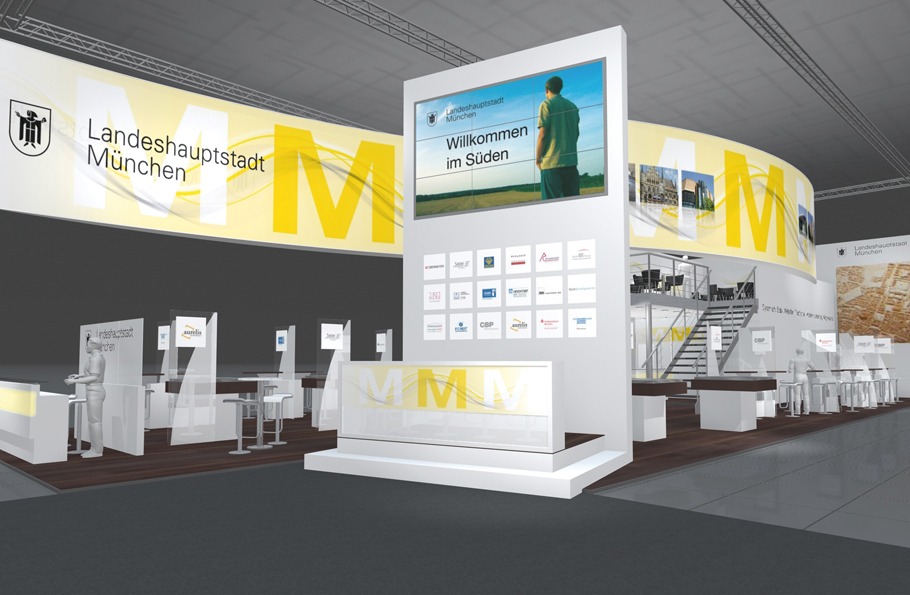 Messedesign und Messegrafik für die Landeshauptstadt München auf der Expo _ Pitch