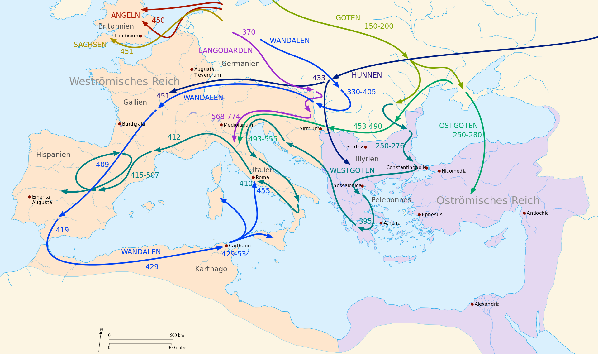 200-500 n. Chr. Die Völkerwanderung