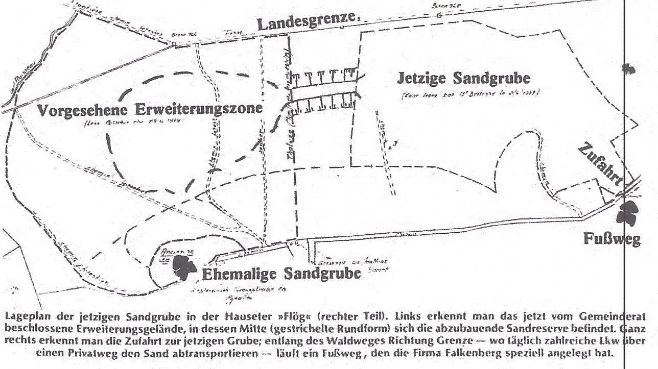 Antrag Erweiterung Sandgrunbe Flög 1979