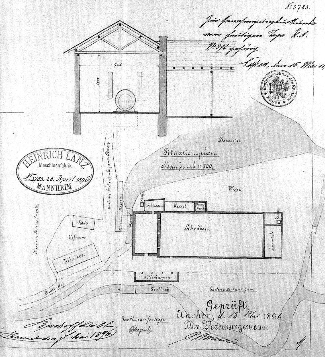 1896 Antrag Erweiterung Spinnerei