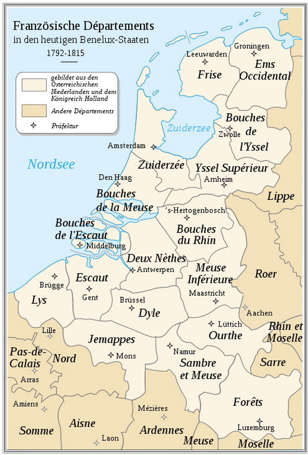 Limburg von Frankreich annektiert 1795 - Ourthe Departement