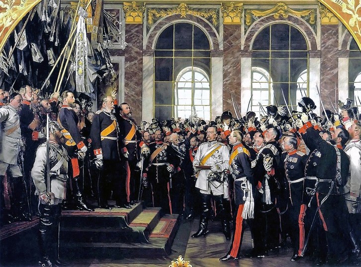 Das Deutsche Reich wird ausgerufen in Versailles 1871