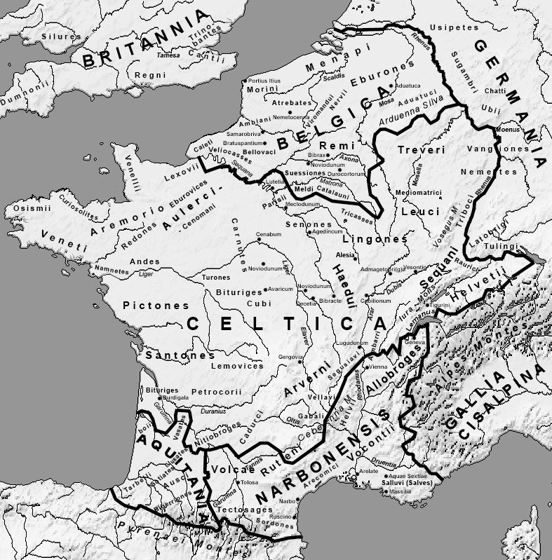 Gallien zur Zeit Caesars 58 v. Chr.