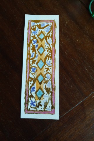 Atelier découverte de l'enluminure à l'occasion des Journées du Patrimoine en septembre 2024 réalisation par les stagiaires