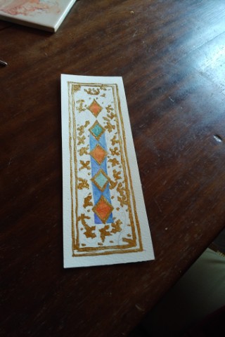 Atelier découverte de l'enluminure à l'occasion des Journées du Patrimoine en septembre 2024 réalisation par les stagiaires