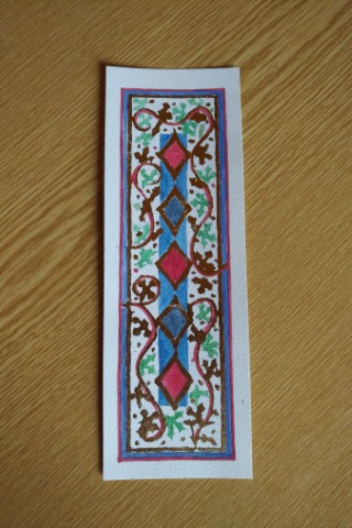 Atelier découverte de l'enluminure à l'occasion des Journées du Patrimoine en septembre 2024 réalisation par les stagiaires