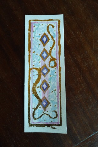 Atelier découverte de l'enluminure à l'occasion des Journées du Patrimoine en septembre 2024 réalisation par les stagiaires