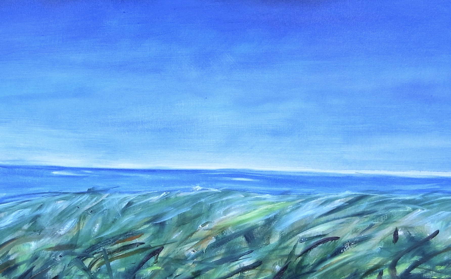 Ostsee, 40x95cm, Ölfarbe auf Leinwand