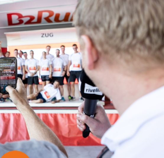 Urs Sahli, Moderation und Animation B2Run Bern, Basel, Zug, St. Gallen und Zürich.