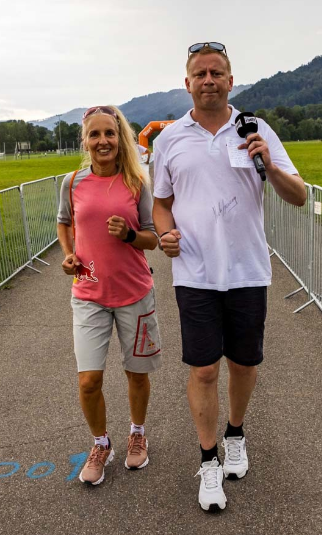Urs Sahli, Moderation und Animation B2Run mit Natascha Badmann Bern, Basel, Zug, St. Gallen und Zürich.