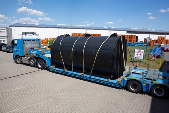 Trinkwasserspeicher vor der Auslieferung