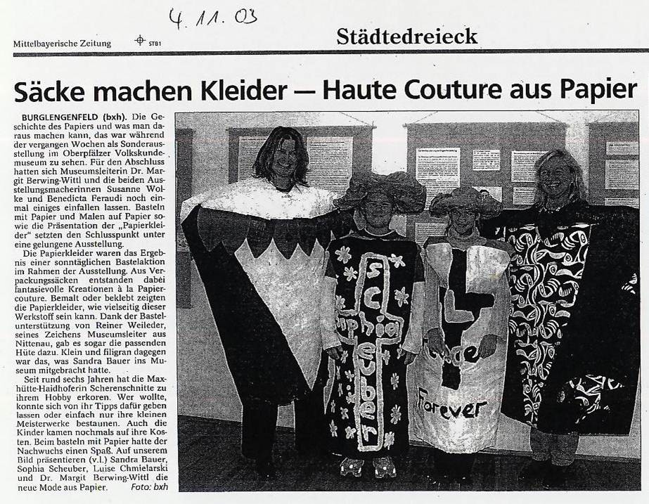 Mittelbayerische Zeitung, 04.11.2003