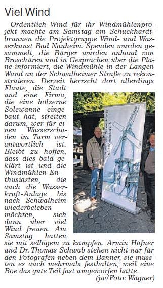 Kurstadtcocktail Wetterauer Zeitung, 10. Mai 2014