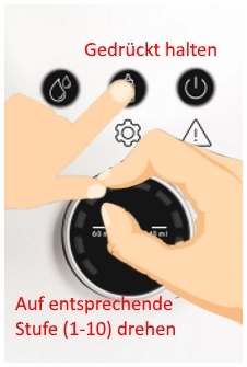 Einstellung Milchpulversorte