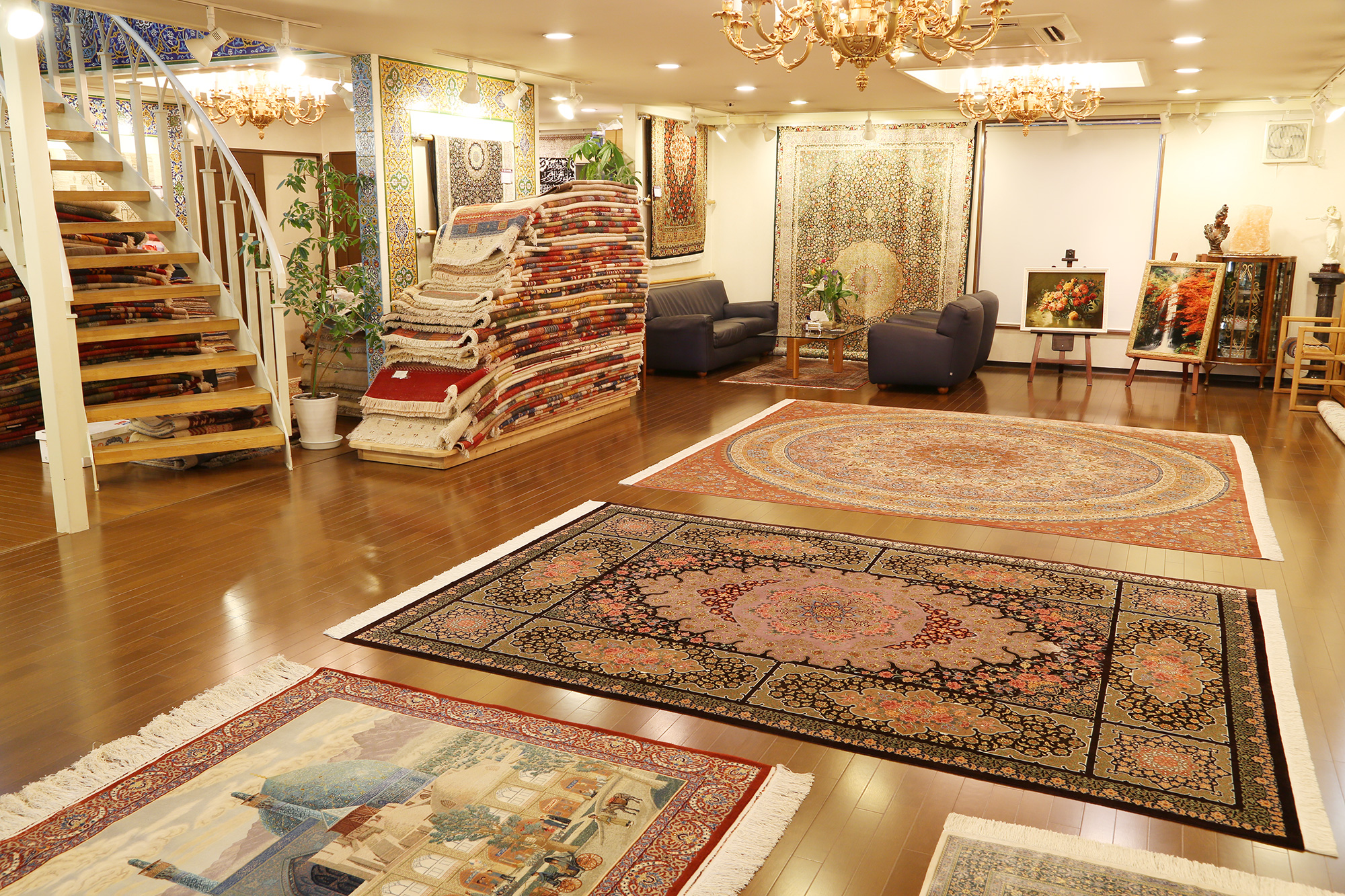 手織りペルシャ絨毯　未使用に近い　美品　タブリーズ産　300×201 手織りペルシャ絨毯 未使用に近い 美品 タブリーズ産 300×201