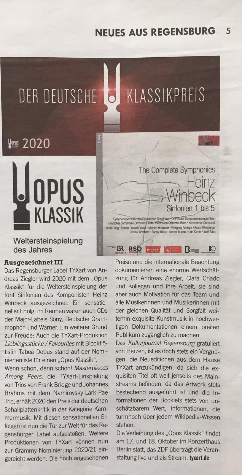 KulturJournal, Regensburg, Oktober 2020