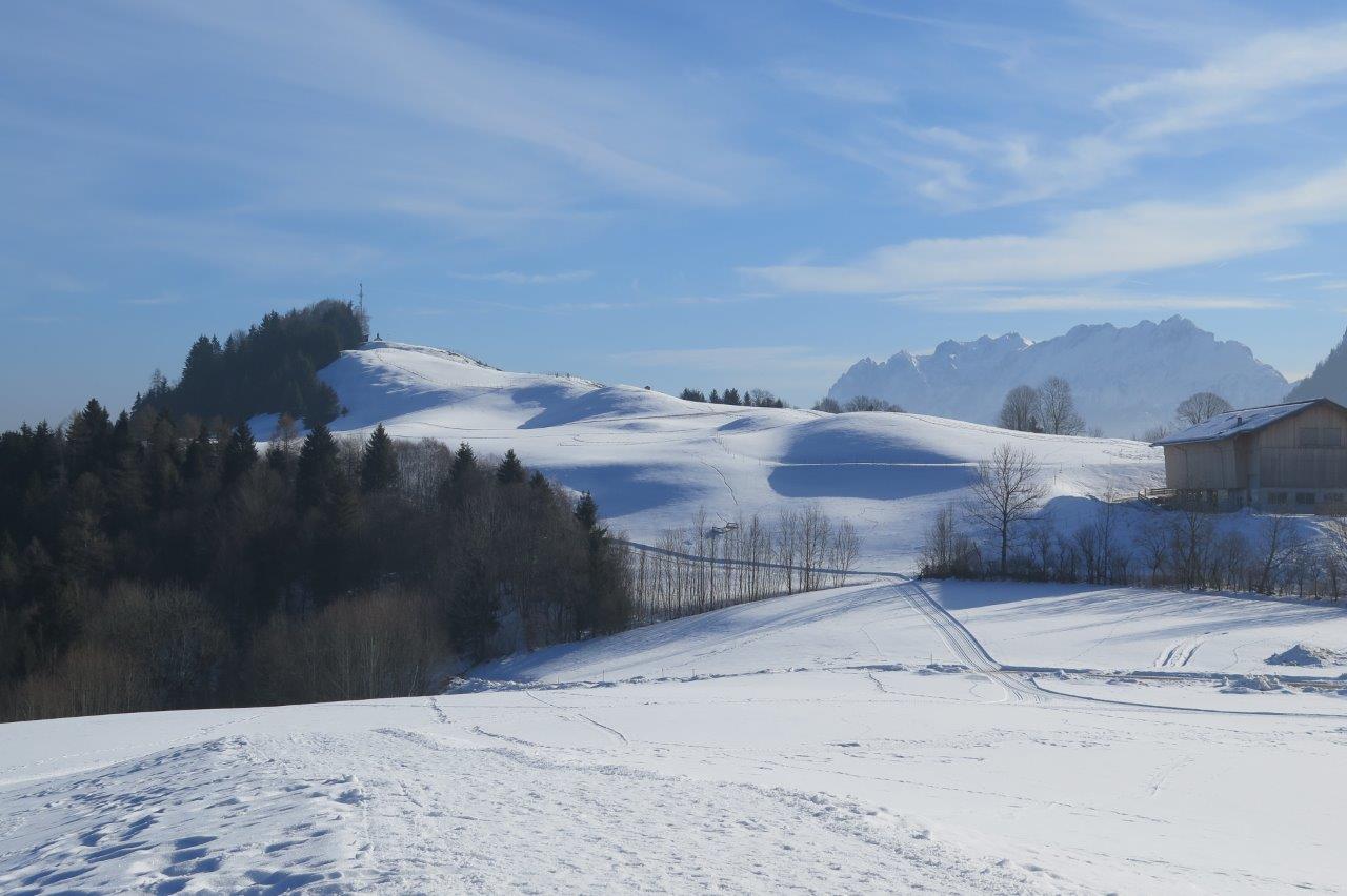 Hütten im Winter (27): Jausenstation Wieshof - via Schattbergrunde