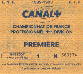 Saison 1992/1993 - Championnat de France