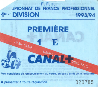 Saison 1993/1994 - Championnat de France