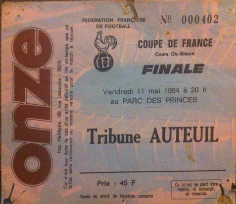 11 mai 1984: FC Metz - AS Monaco - Finale Coupe de France (2/0 ap - 45.384 spect.)